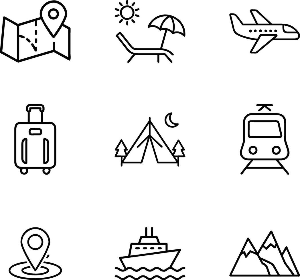 Stunning Landmark Icons to Enhance Your Travel Designs vector