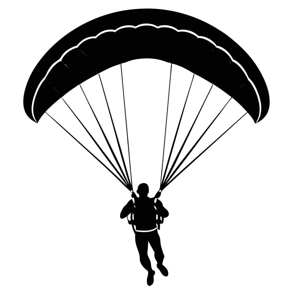 Inspiring Paragliding Silhouette for Outdoor Lovers vector