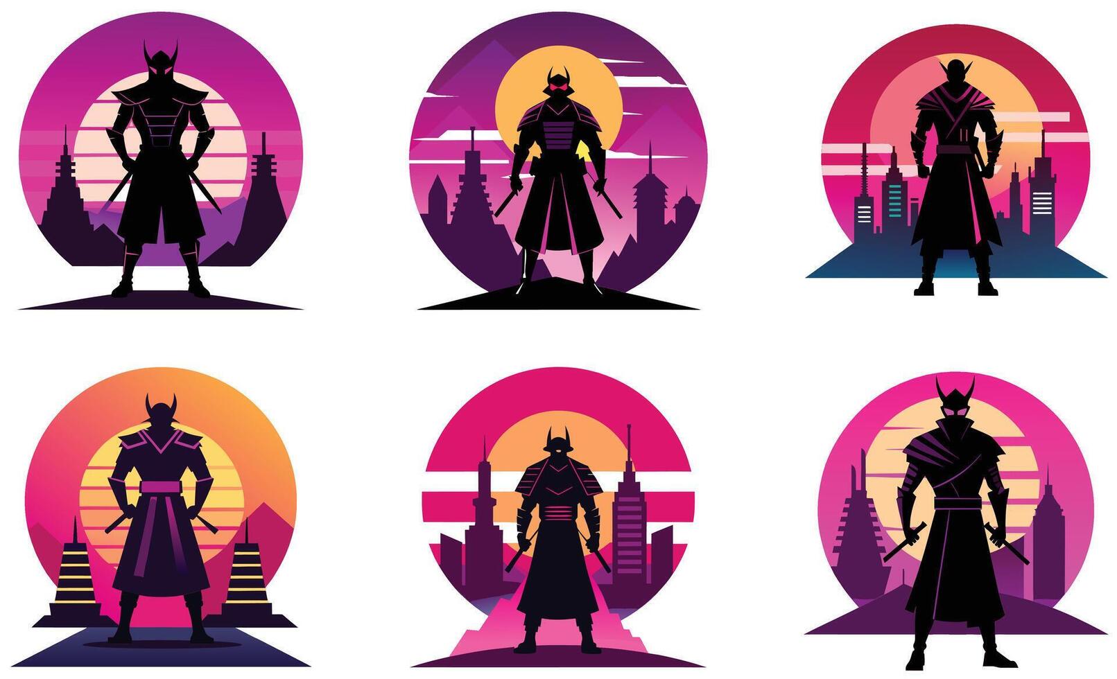 Nostalgic Retro Sunset T-Shirt Artwork vector