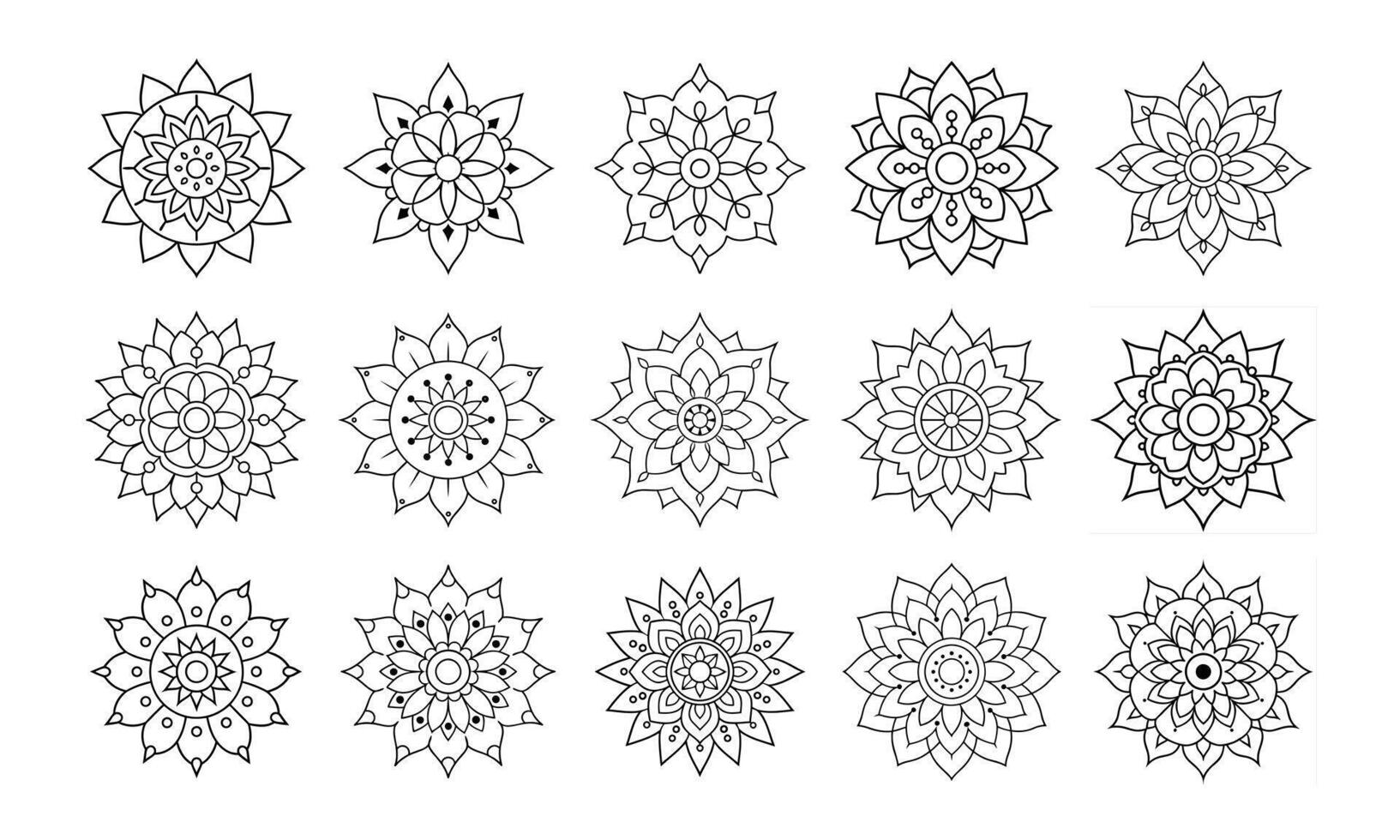 Beautiful Mandala Patterns for Coloring and Inspiration vector