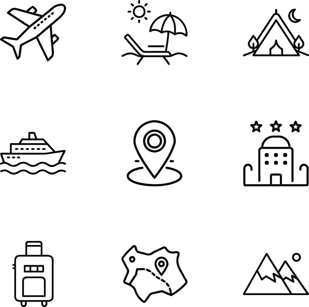 Best Travel and Landmark Icons for Your Next Adventure vector