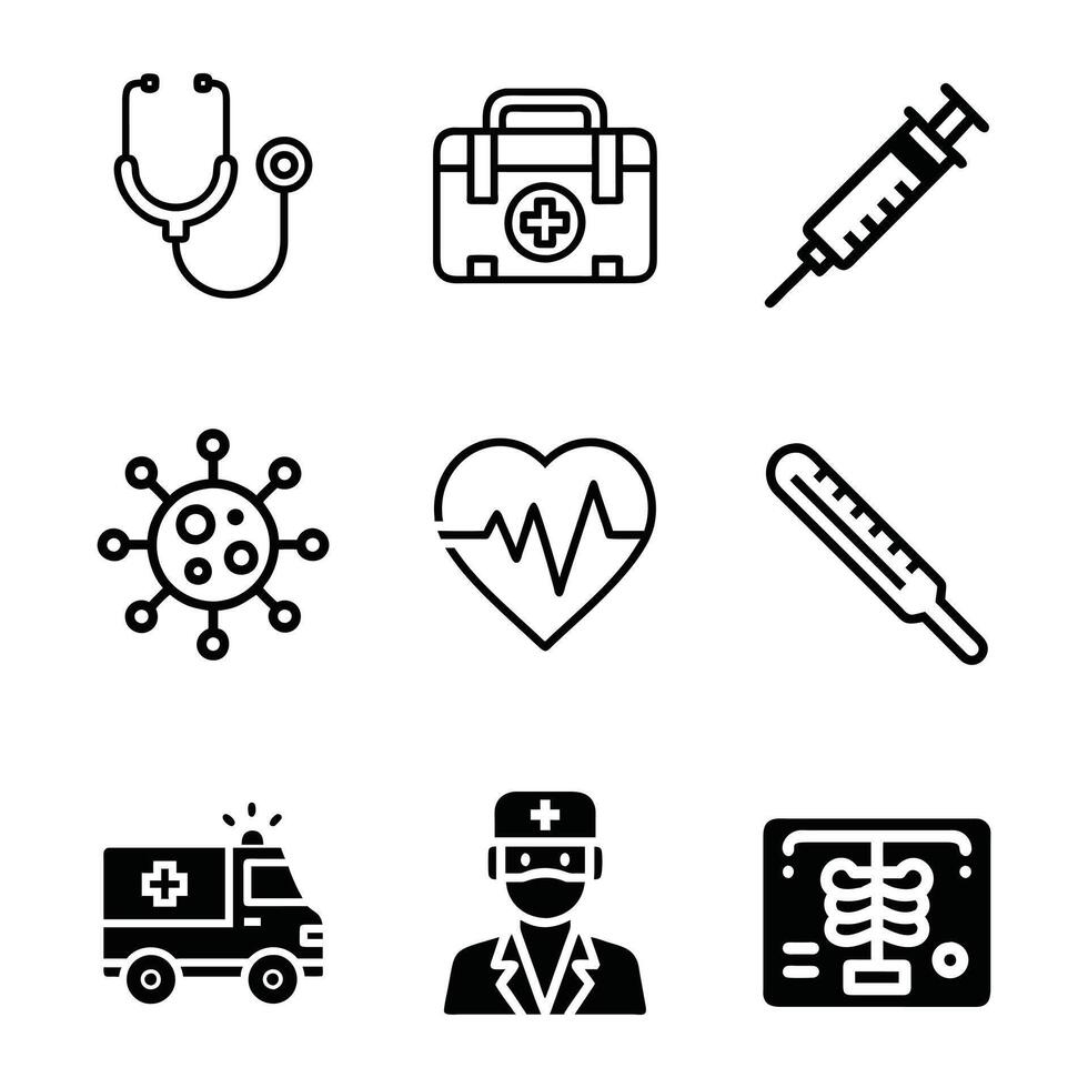 Medical icon set vector