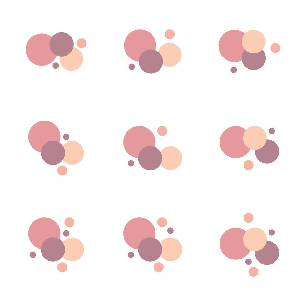 Abstract circles shape art decoration. vector