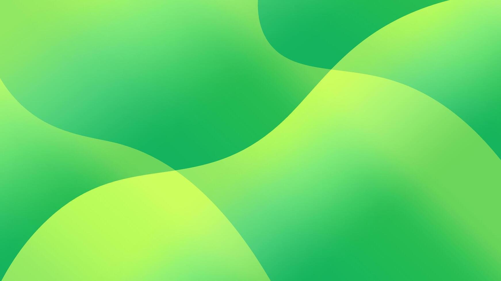 Abstract Green Gradient Background with Smooth Flowing Shapes and Curves vector