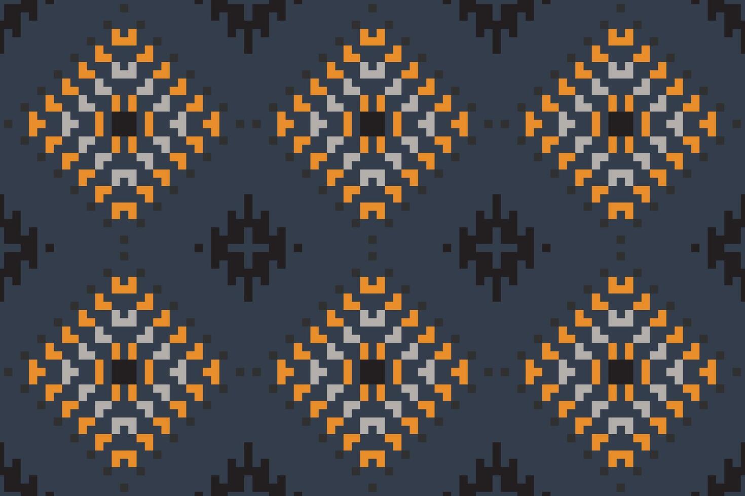 Sarong Ikat Quilt Patternfolk Embroidery, Aztec Geometric Ornament Print. Design for Carpet, Wallpaper, Clothing, Wrapping, Fabric vector