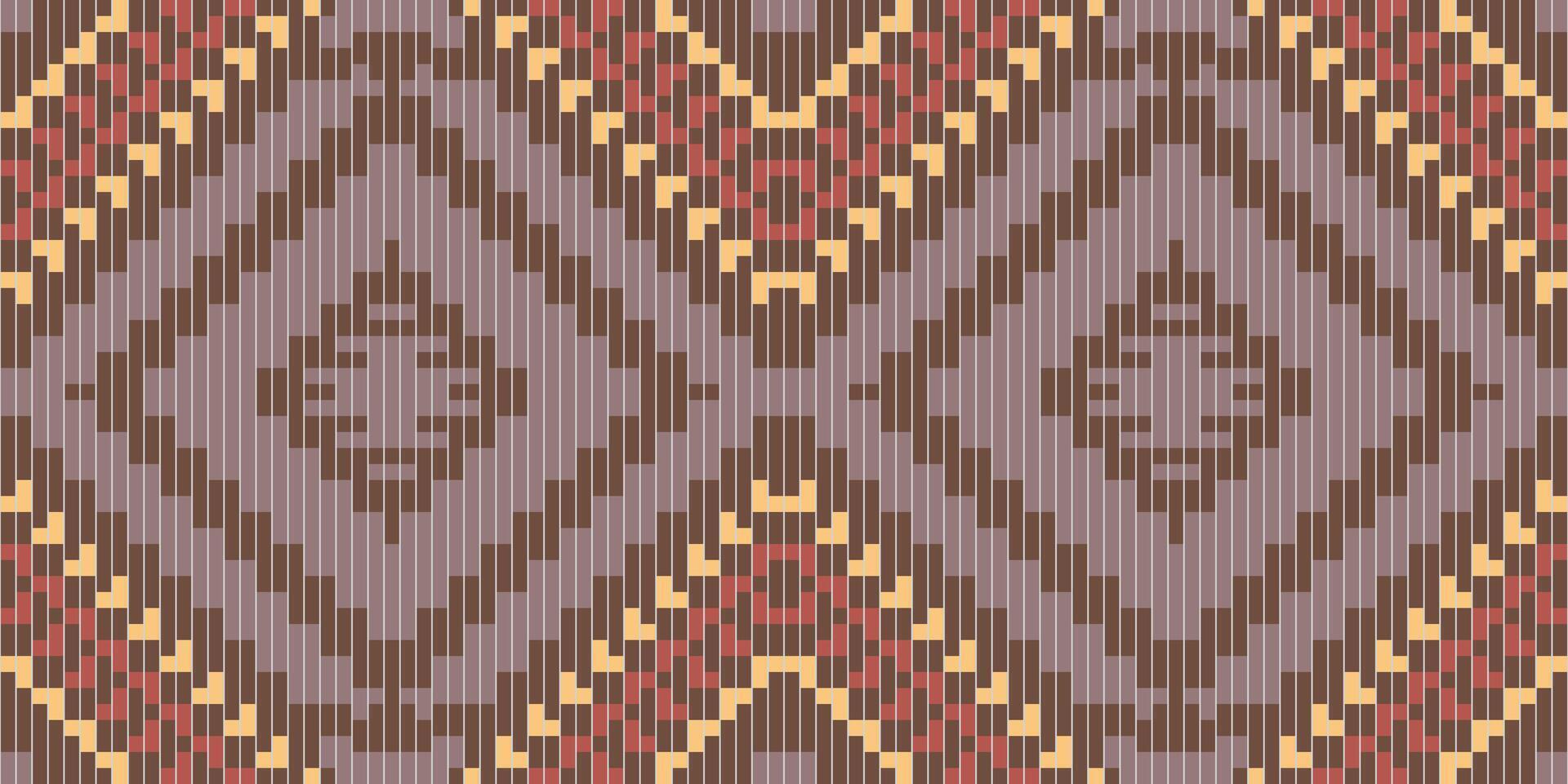 Pixelated Arabic Pattern Mehndifolk Embroidery, Aztec Geometric Ornament Print. Design for Carpet, Wallpaper, Clothing, Wrapping, Fabric vector