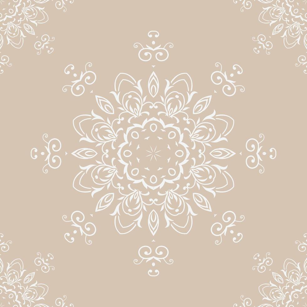 Modern Damask Patterns Traditional Design Geometric Pattern Wallpaper Folk Embroidery, Aztec Ornament Print. Design for Carpet, Wallpaper, Clothing, Wrapping, Fabric vector