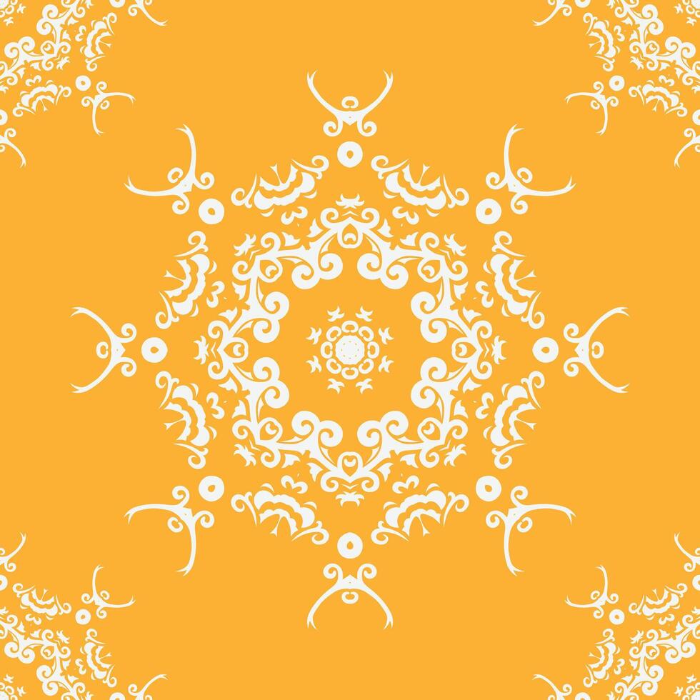 Damask Pattern Design Motif Arabic Tile Pattern Folk Embroidery, Aztec Ornament Print. Design for Carpet, Wallpaper, Clothing, Wrapping, Fabric vector