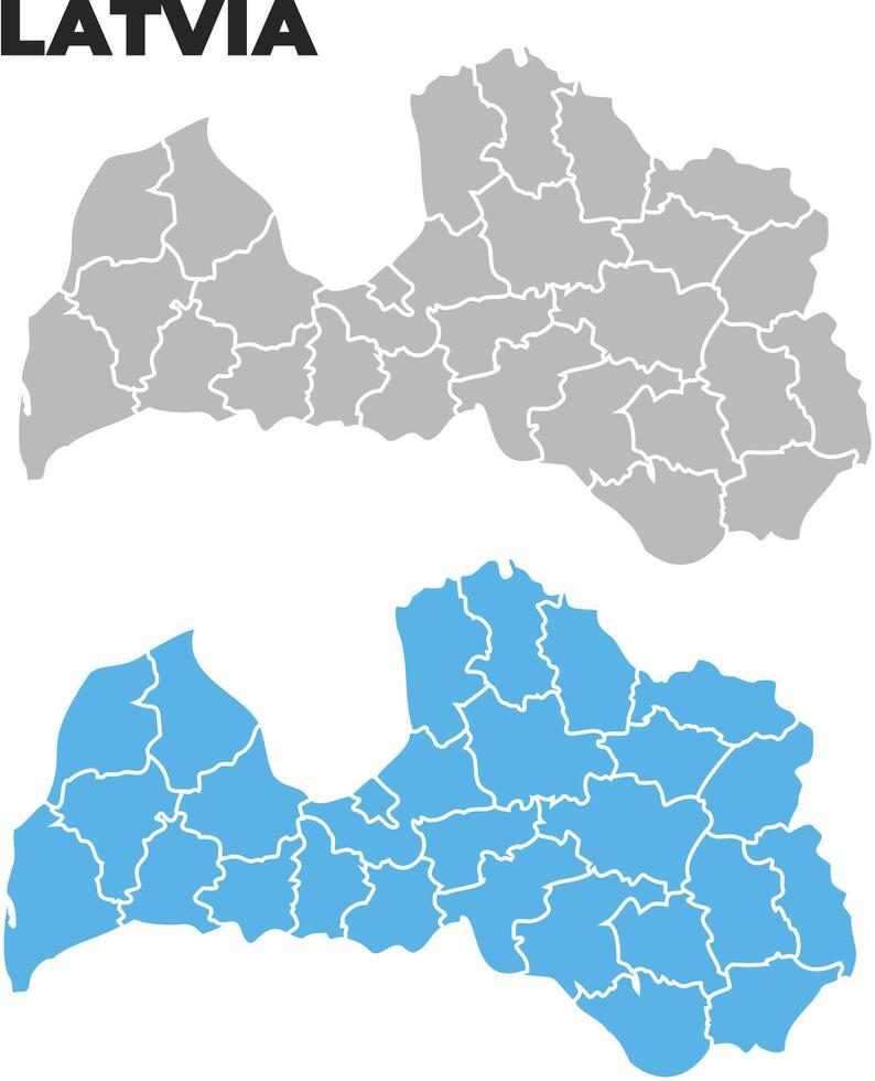 Latvia simple maps flat illustration vector