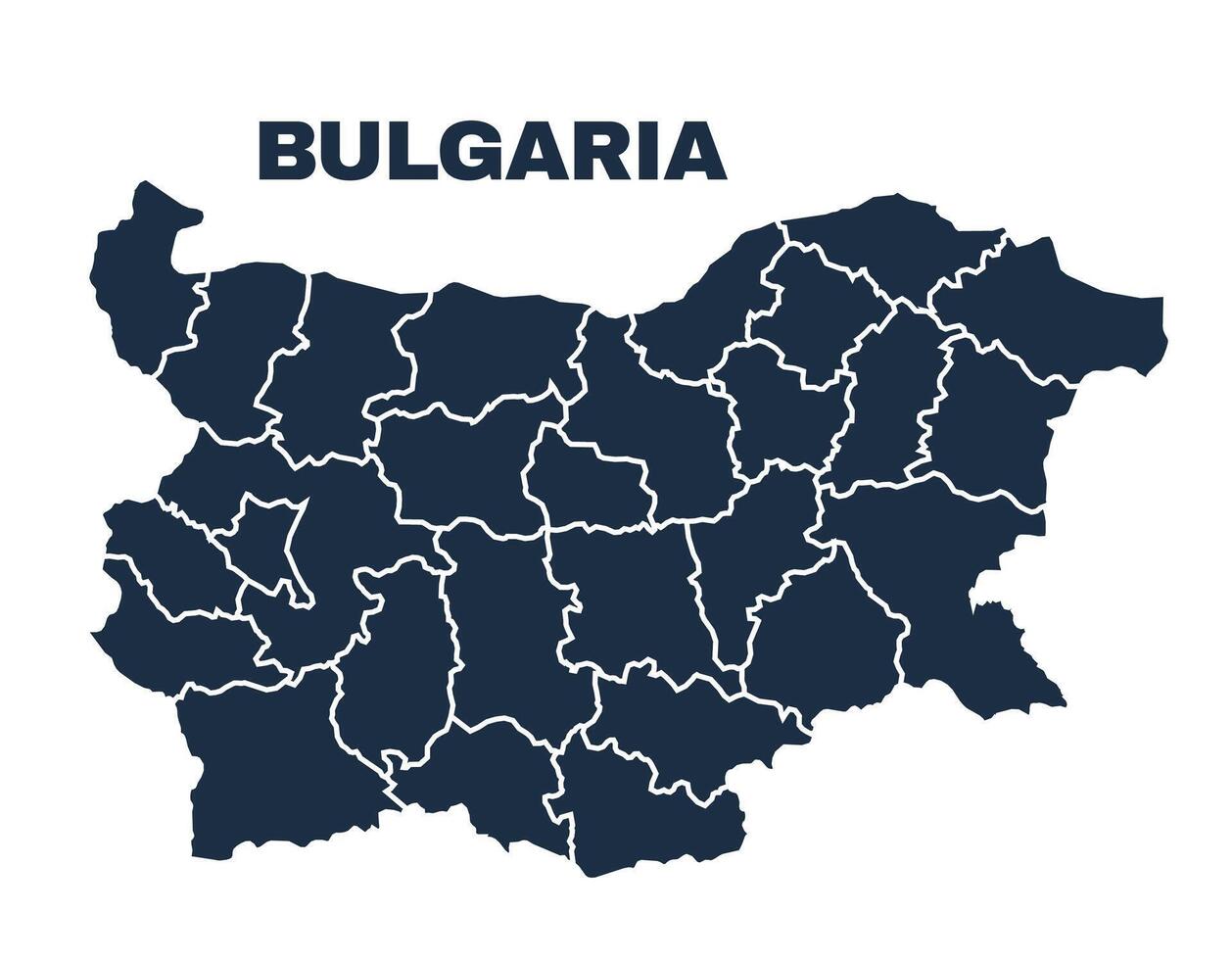 Bulgaria map flat border outline vector