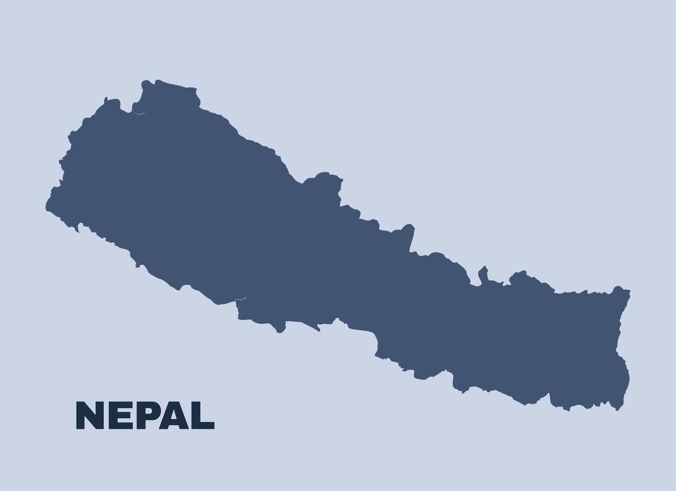 Nepal map simple flat vector