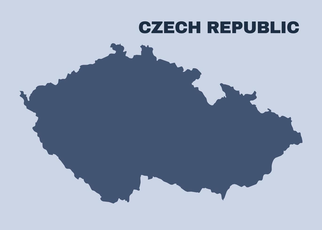 Czech Republic map simple flat vector