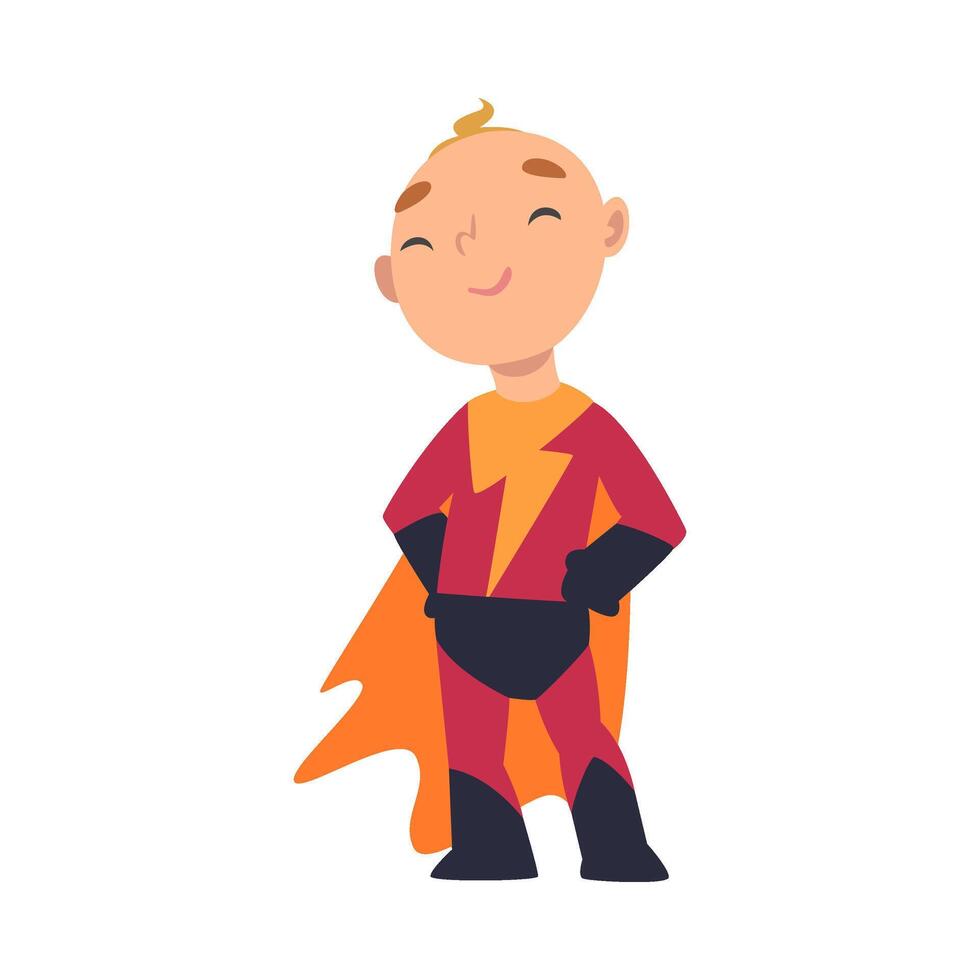 Little boy expresses pride certoon illustration vector