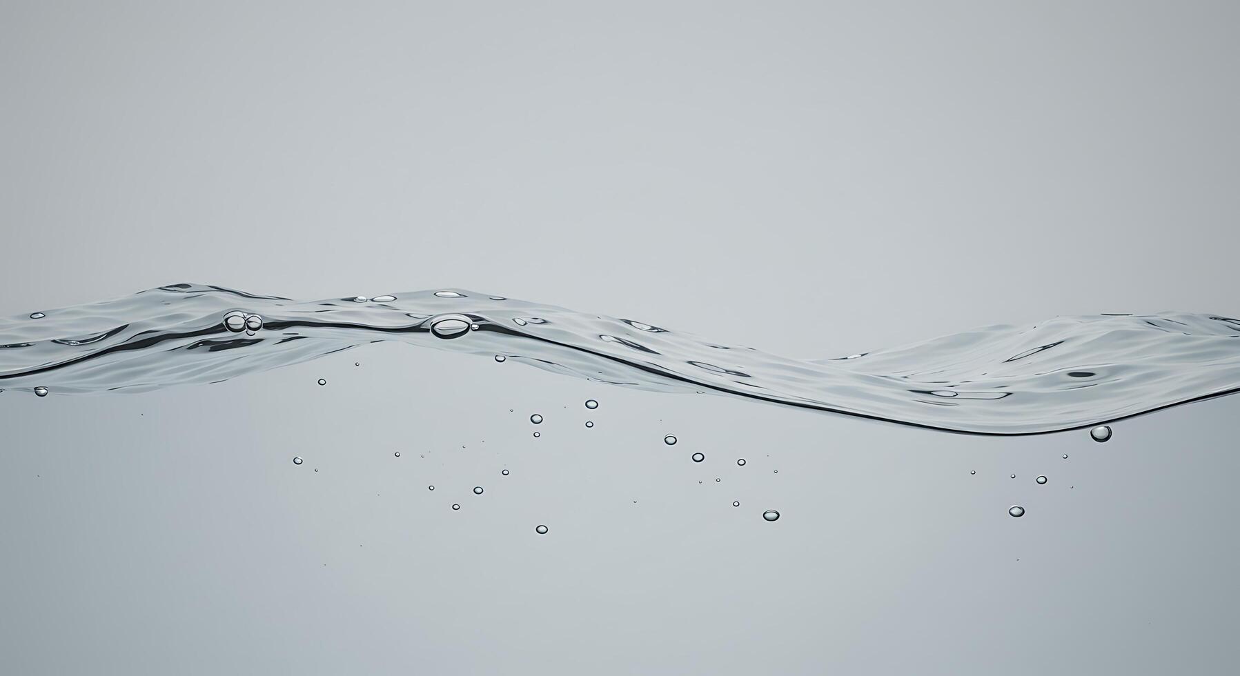 Serene water surface with bubbles under a soft light - Generated using AI photo