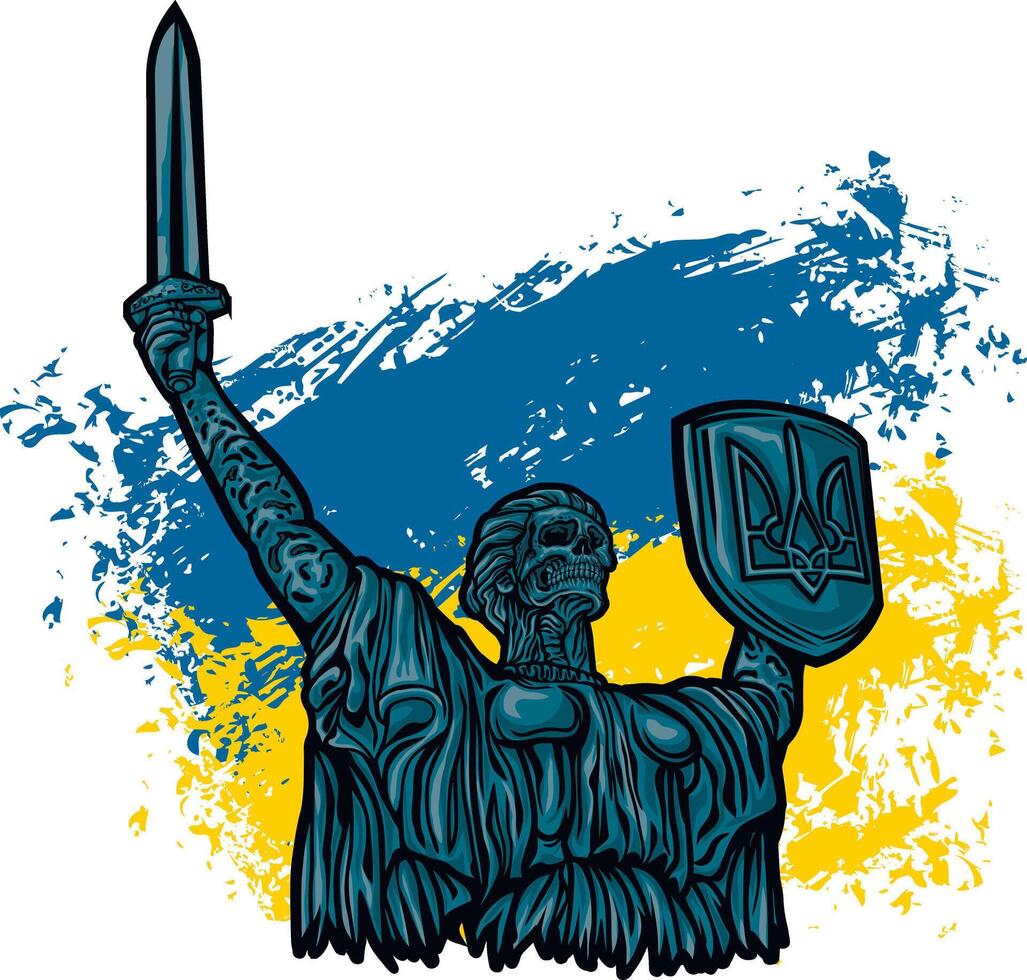 military sign, Motherland in Kyiv, skull vector