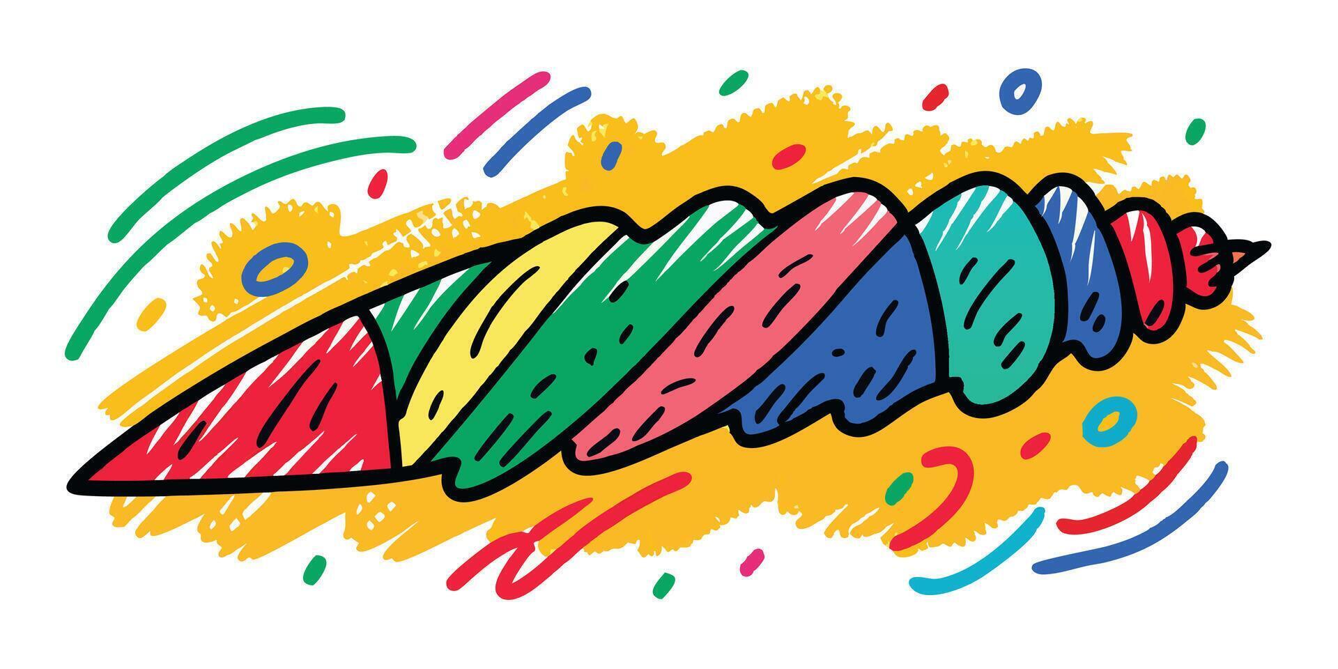 Messy Artistic Crayon Strokes vector