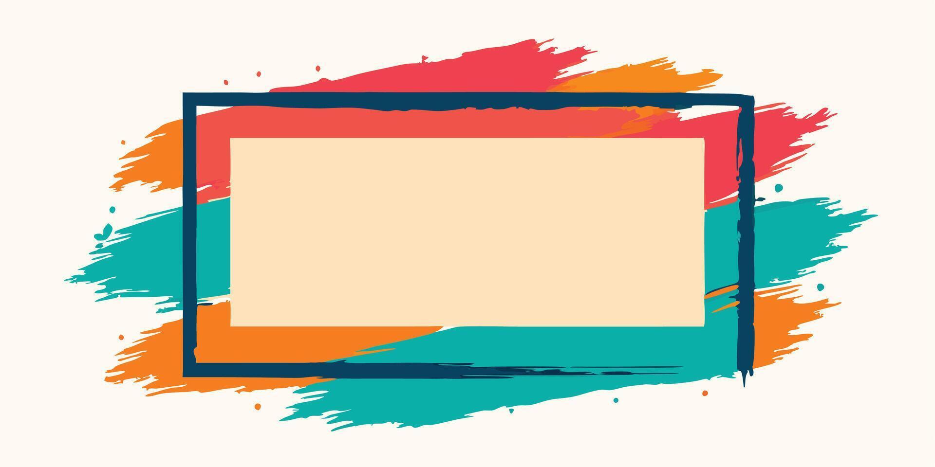 Elegant Brushstroke Frame Selection vector
