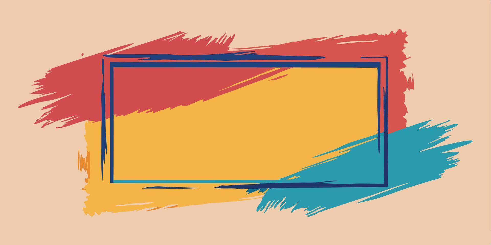 Modern Brushstroke Frame Compilation vector