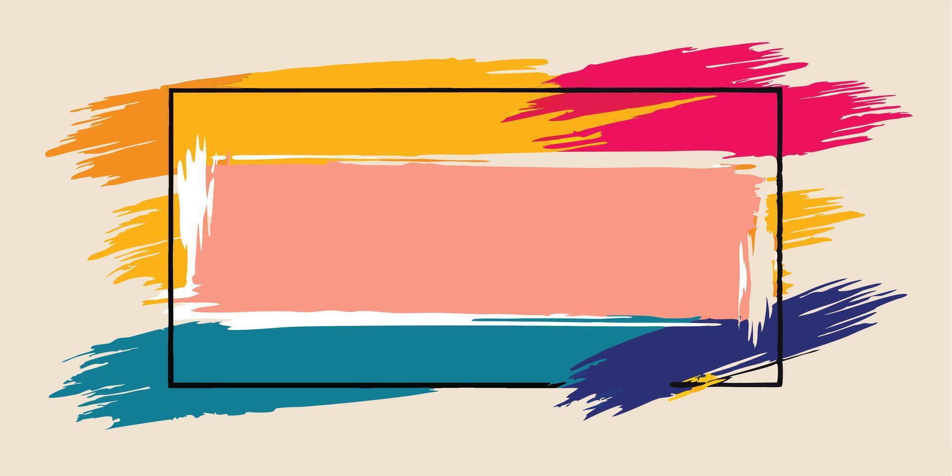 Hand-Sketched Brushstroke Frame Compilation vector