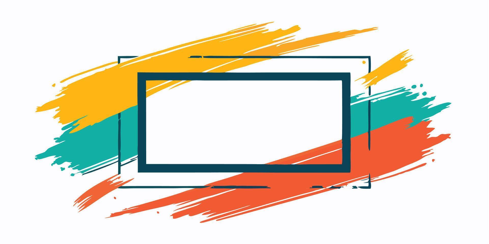 Hand-Drawn Brushstroke Frame Set vector