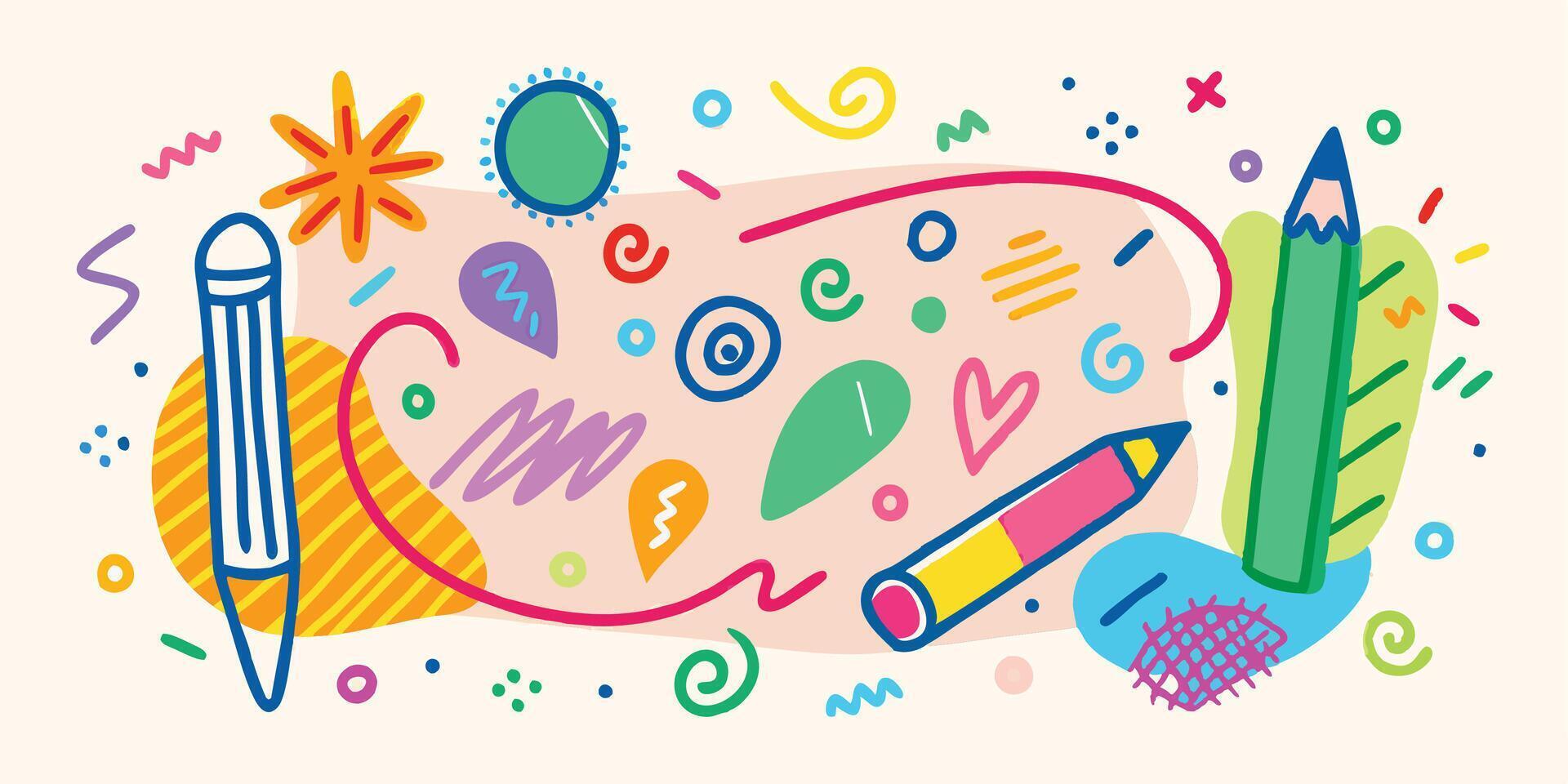 Rough Crayon Stroke Patterns vector