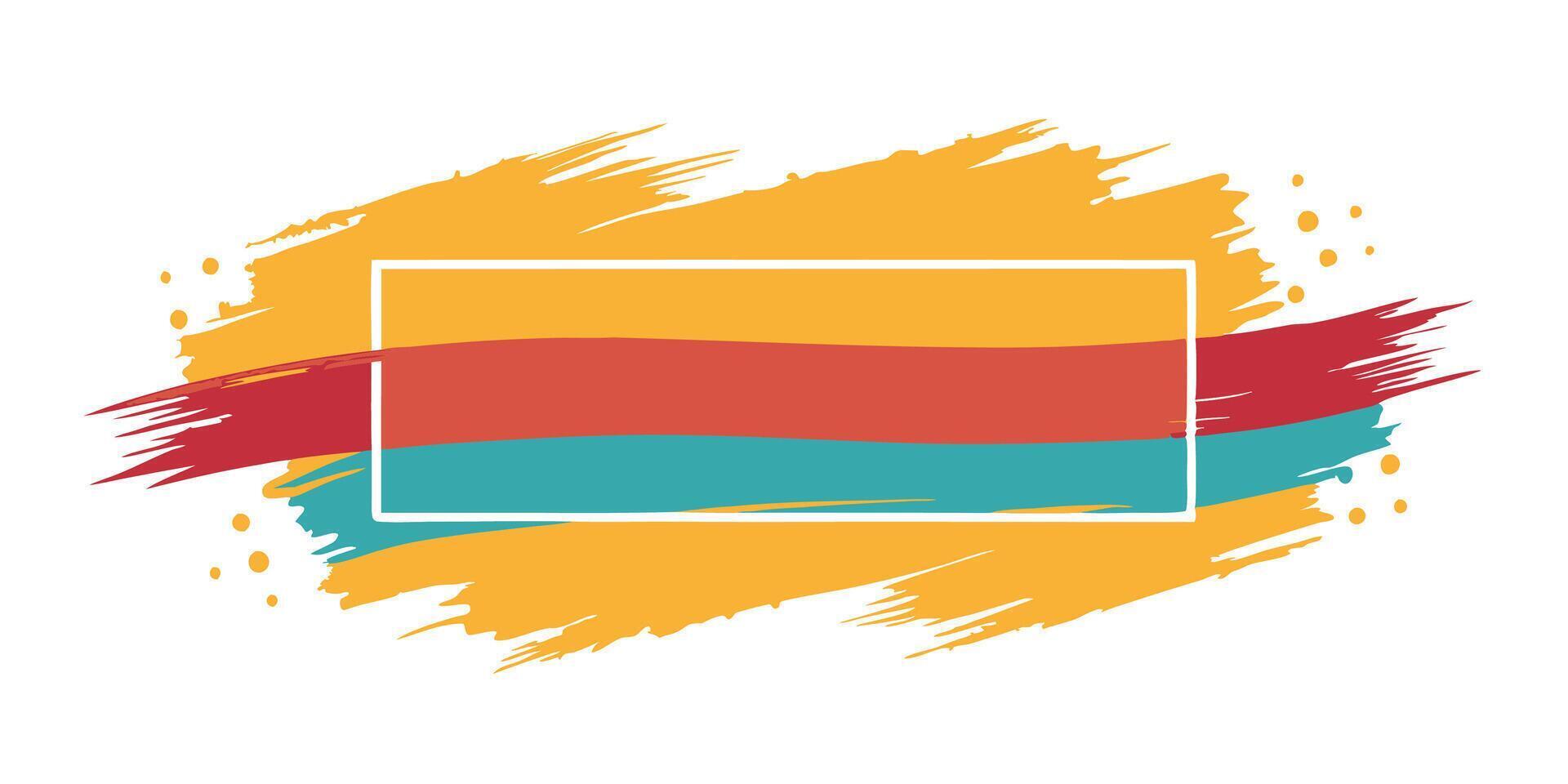 Painterly Brushstroke Frame Set vector