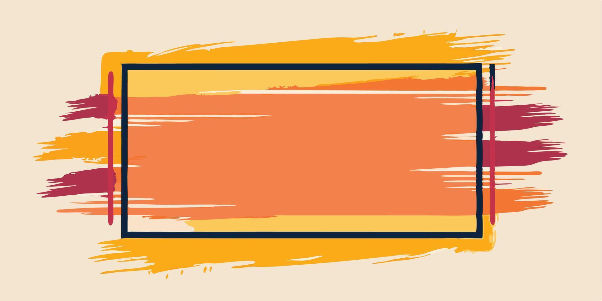 Freeform Brushstroke Frame Collection vector