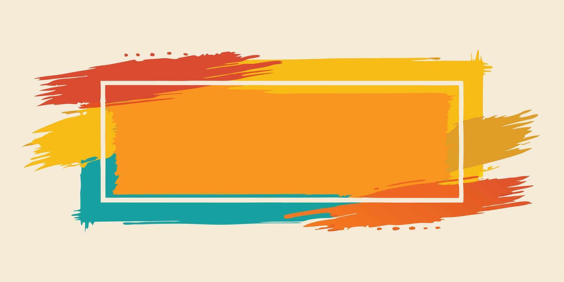 Natural Brushstroke Frame Arrangement vector