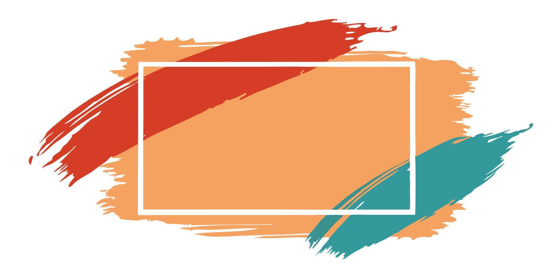 Artistic Brushstroke Frame Showcase vector