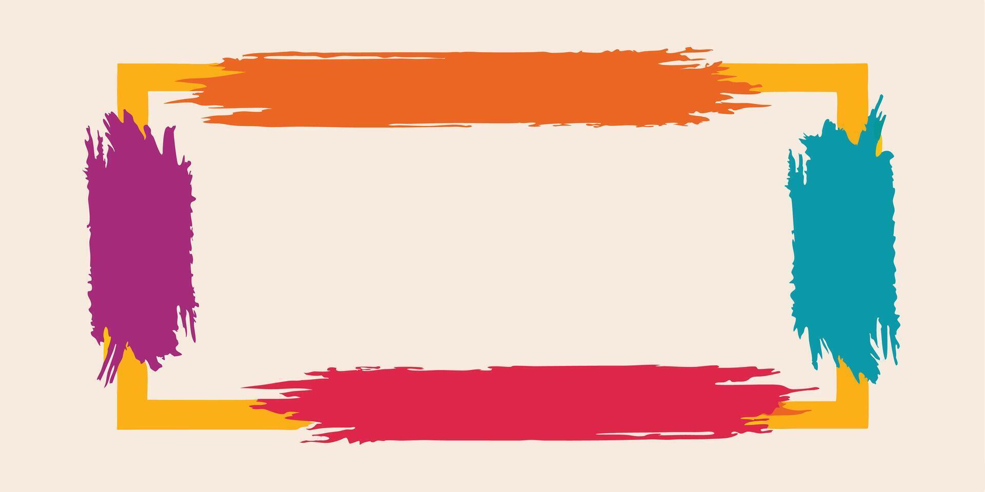 Original Brushstroke Frame Selection vector