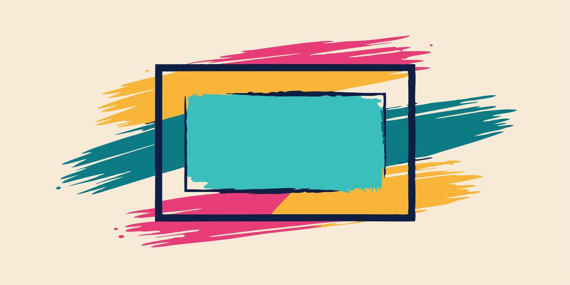 Textured Brushstroke Frame Pack vector