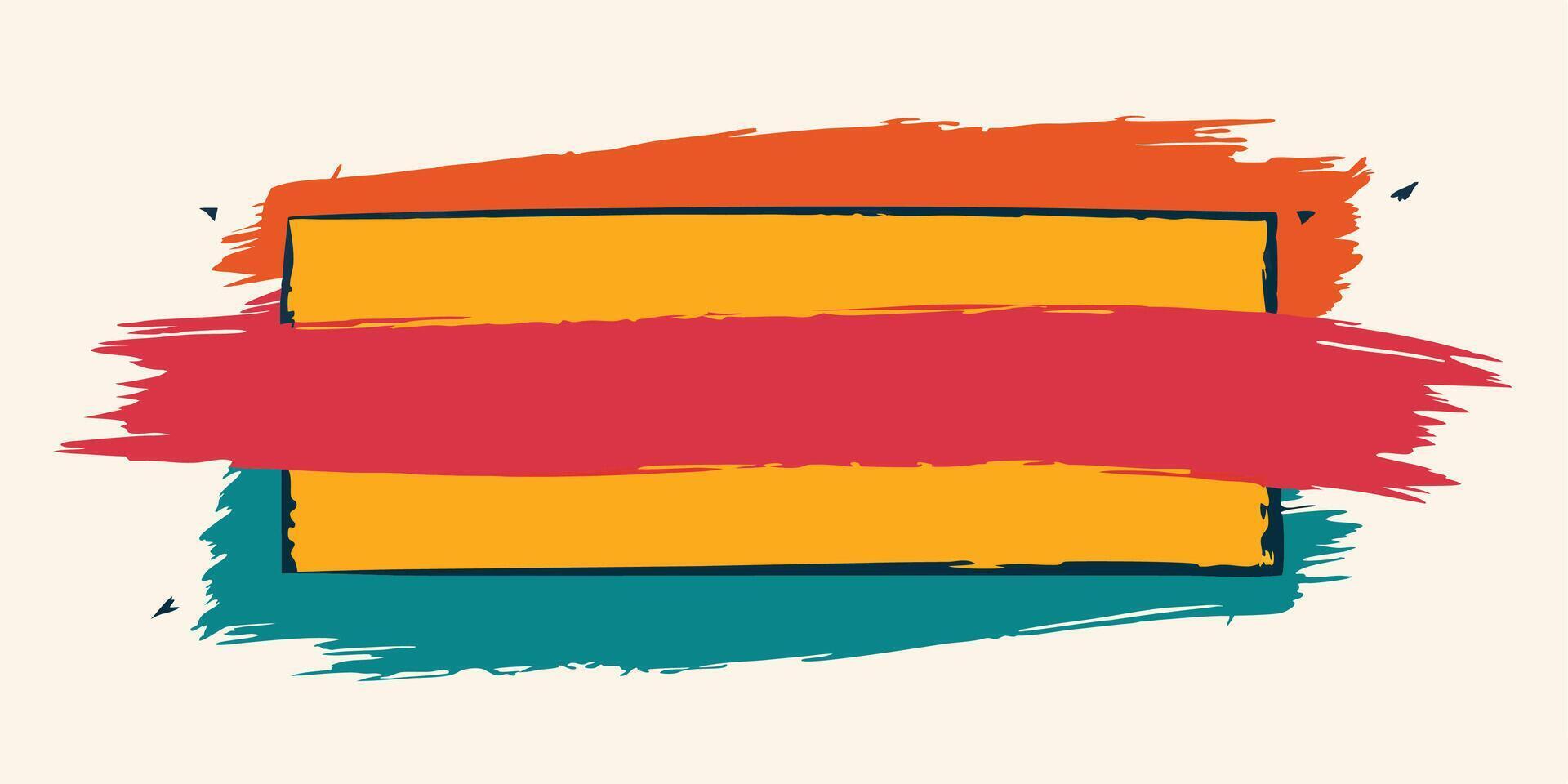 Handcrafted Brushstroke Frame Selection vector