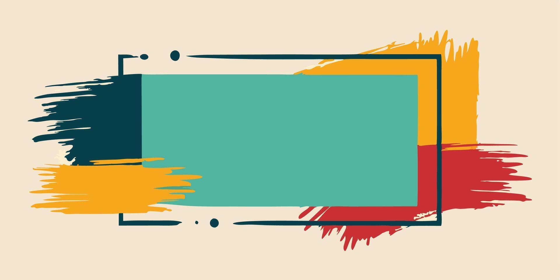 Organic Brushstroke Frame Compilation vector
