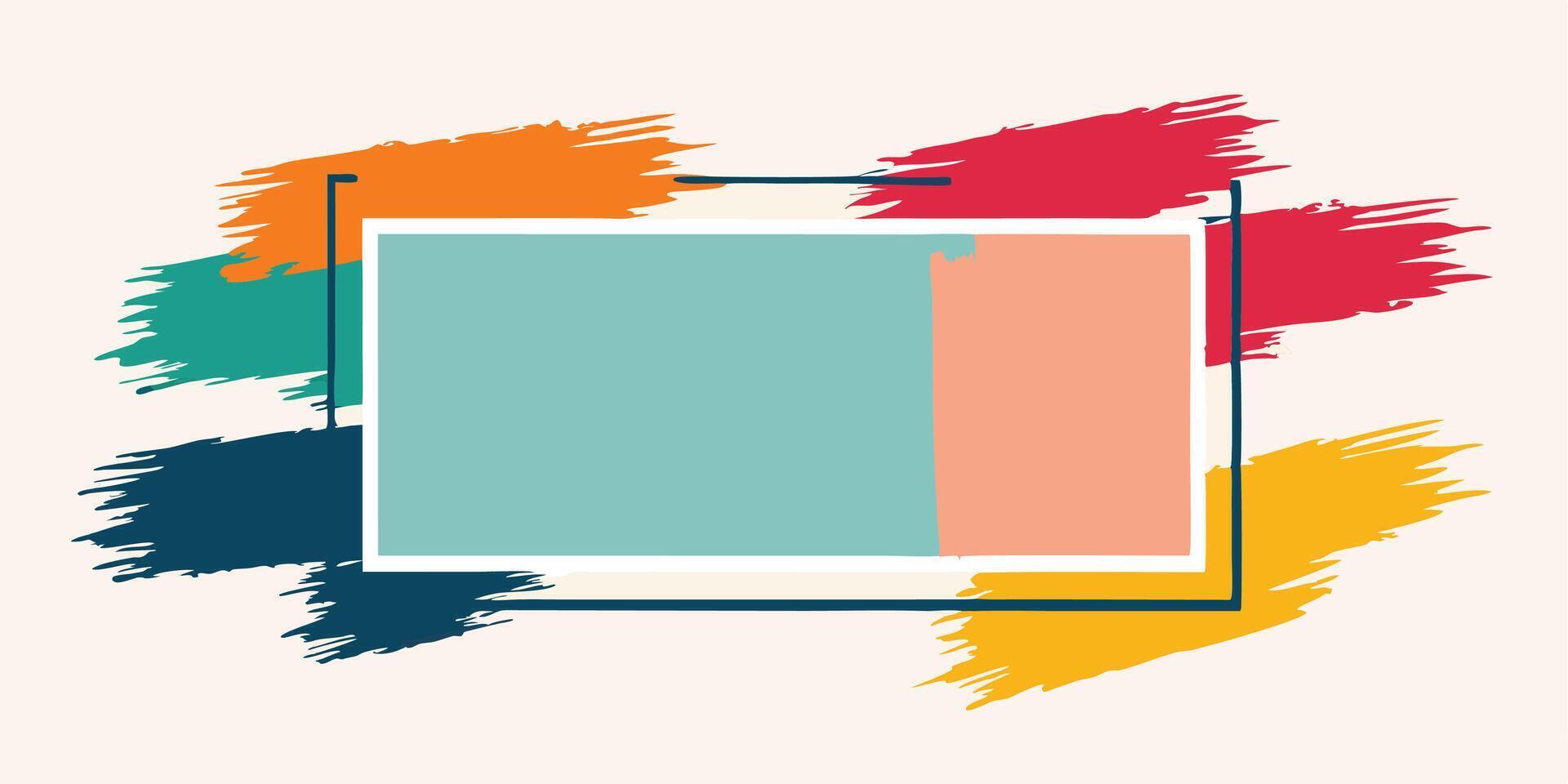 Creative Brushstroke Frame Assortment vector