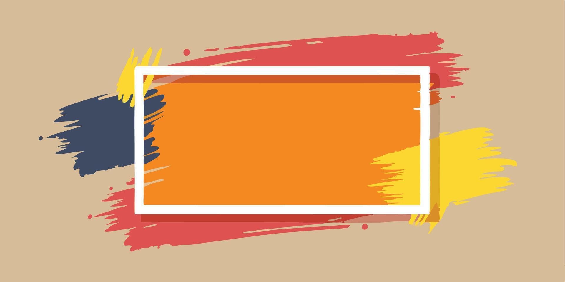 Classic Brushstroke Frame Display vector
