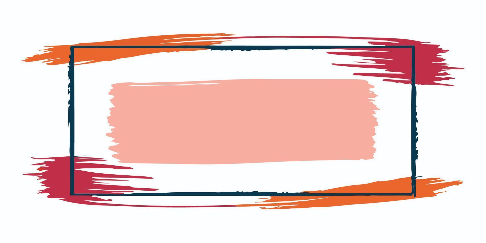 Rustic Brushstroke Frame Compilation vector