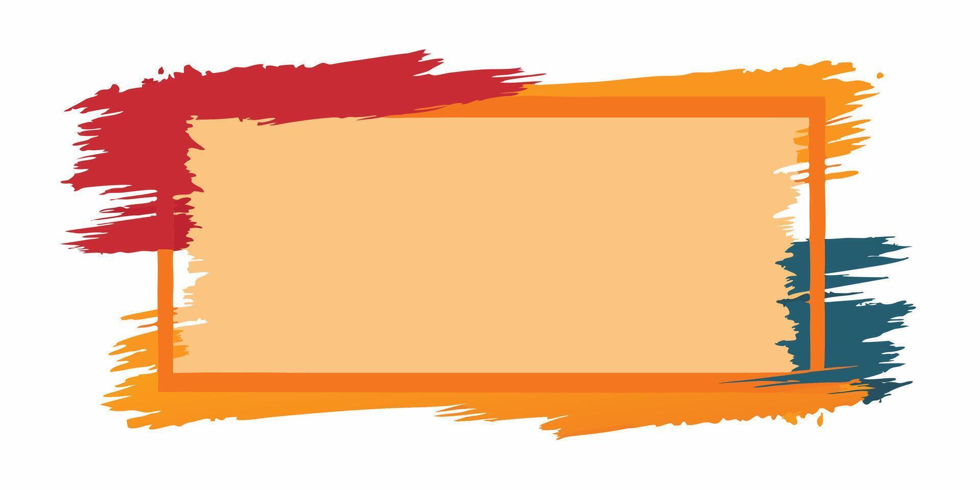 Aesthetic Brushstroke Frame Set vector