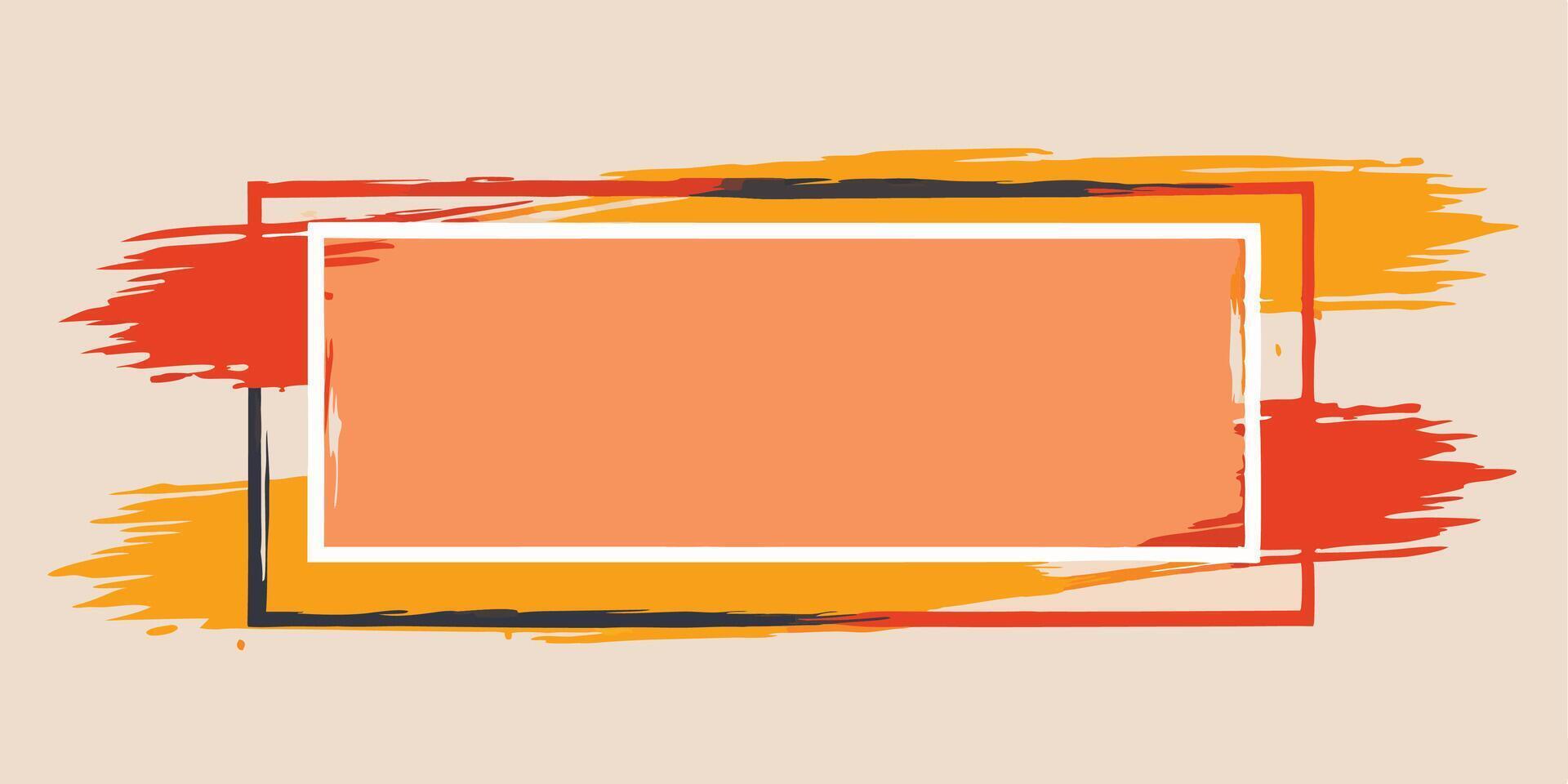 Expressive Brushstroke Frame Design vector