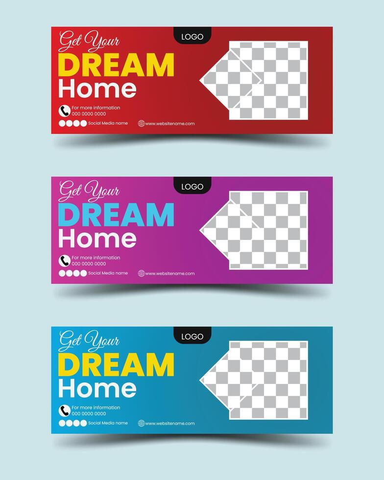 Real Estate Social media post Deisgn template vector