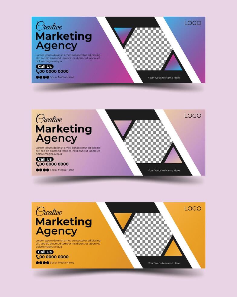 Corporate Business Social media post design template vector