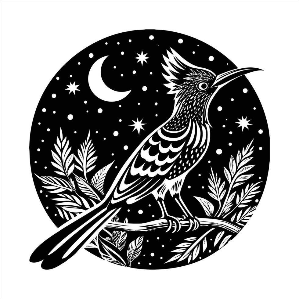 Hoopoe Bird Illustration vector