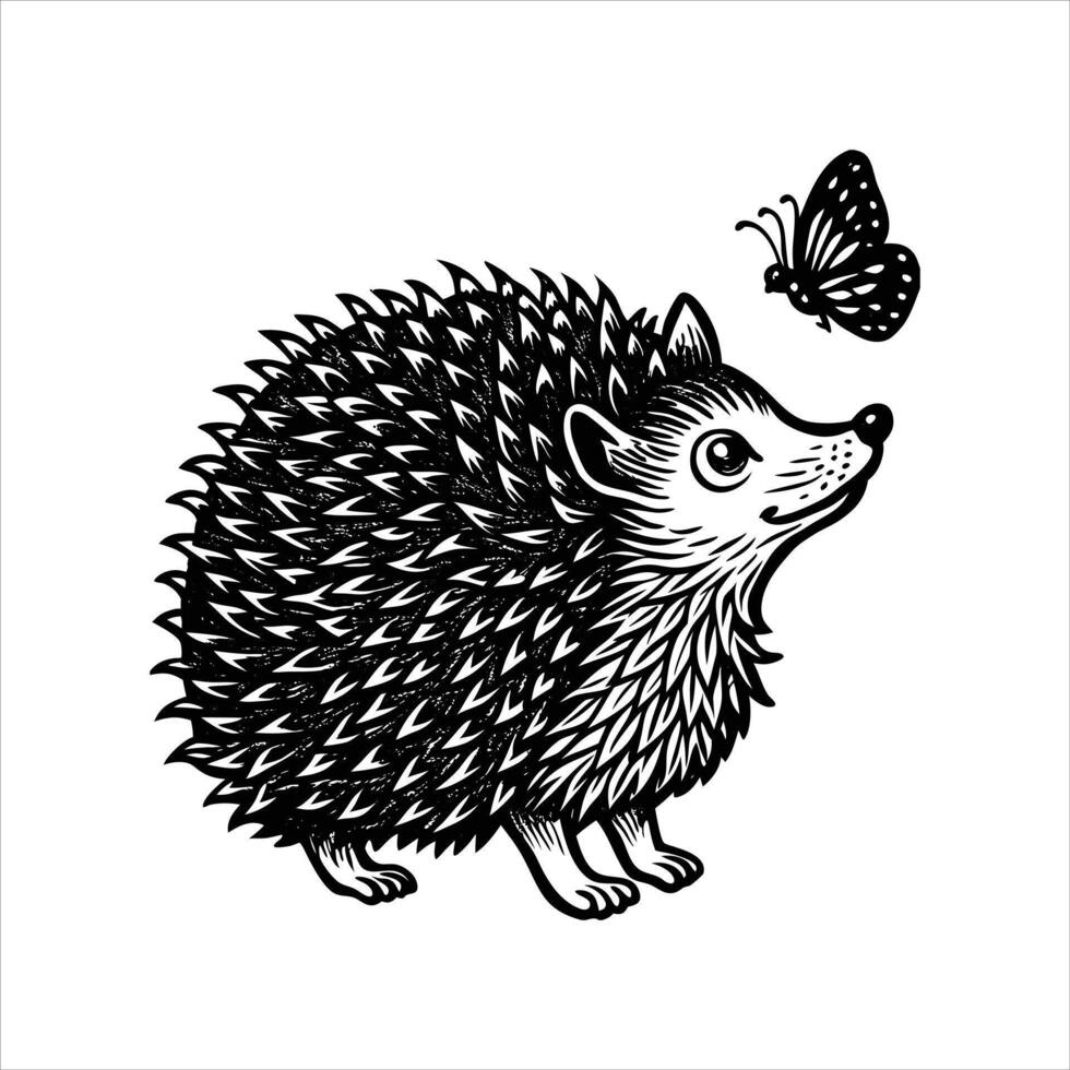 Cute Hedgehog Playing vector
