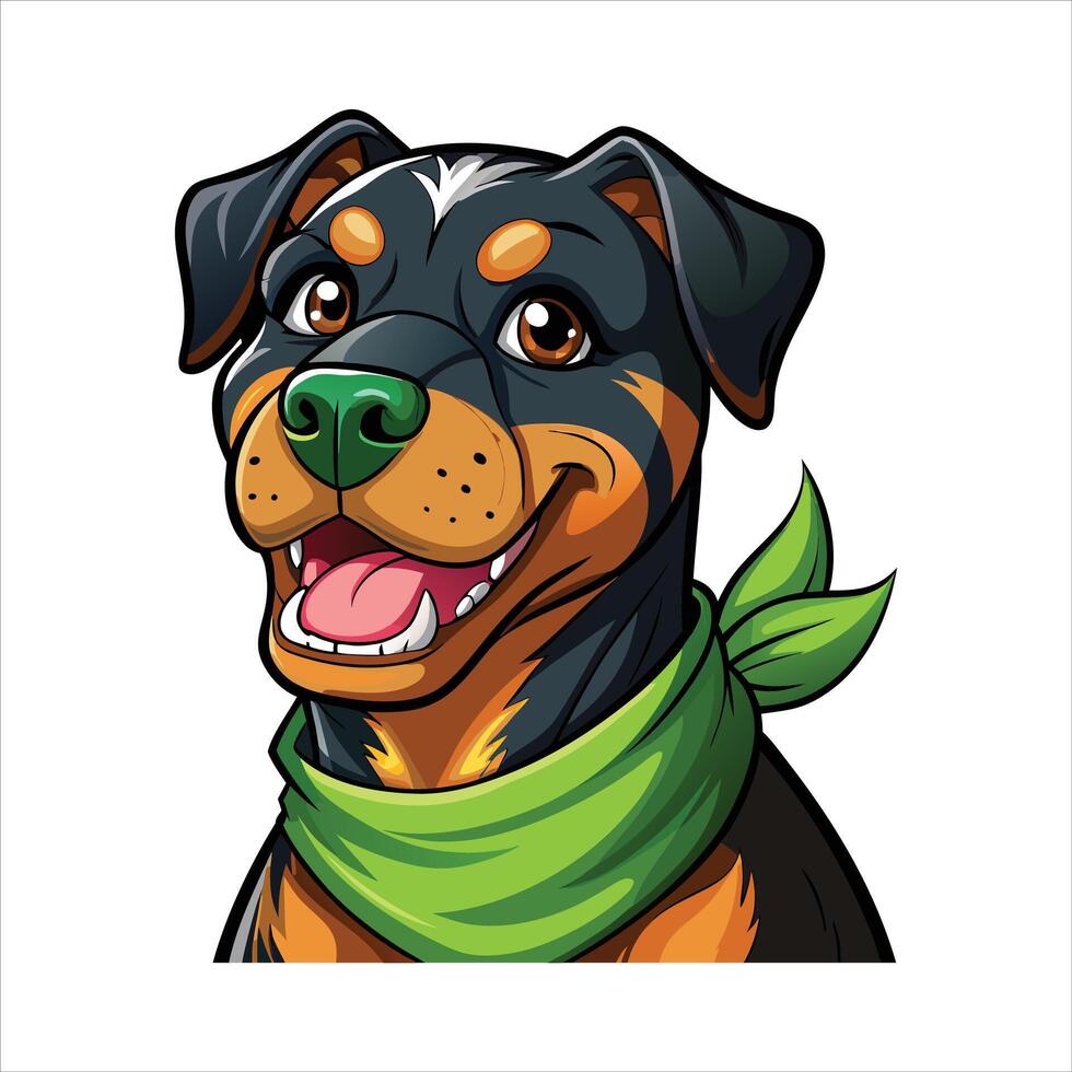 St Patrick s Rottweiler Dog vector