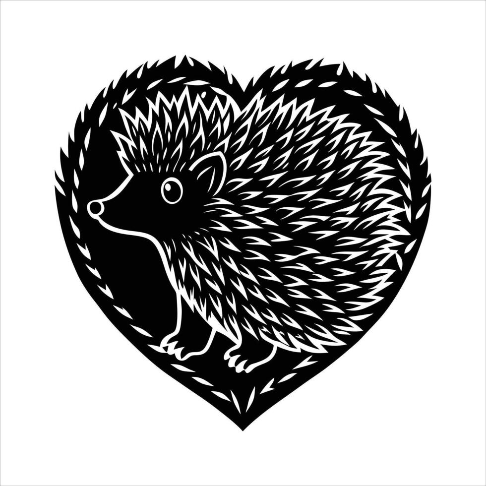 Hedgehog Blow Heart vector