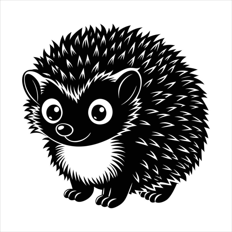 Hedgehog Silhouette Images vector