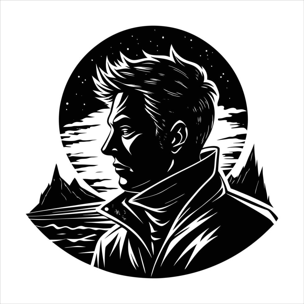 Black White Gradient vector
