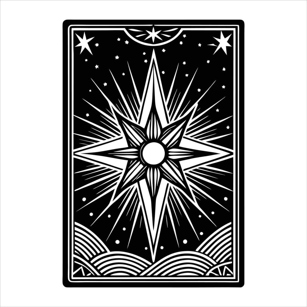 Star Card Tarot vector