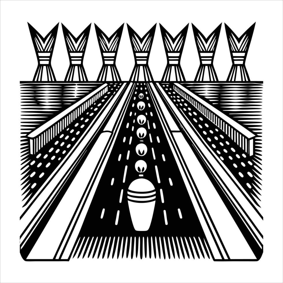 Bowling Lane Background vector