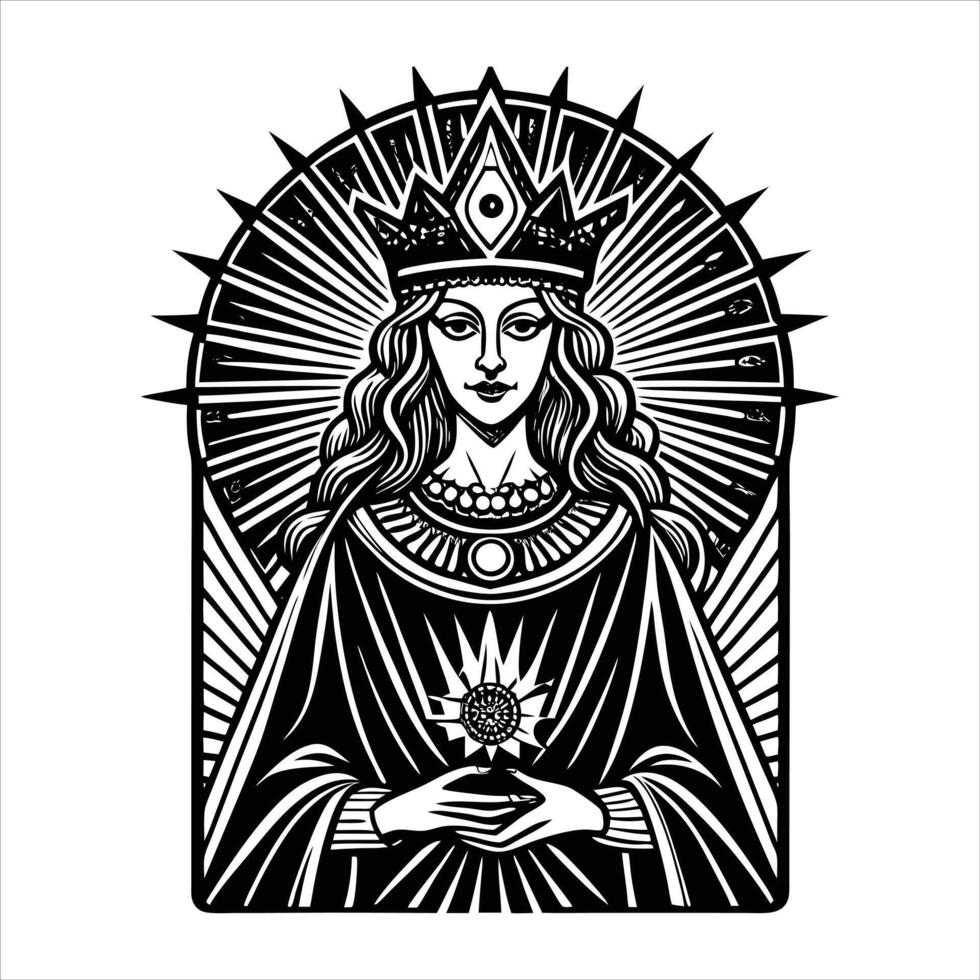 Empress Tarot Card vector