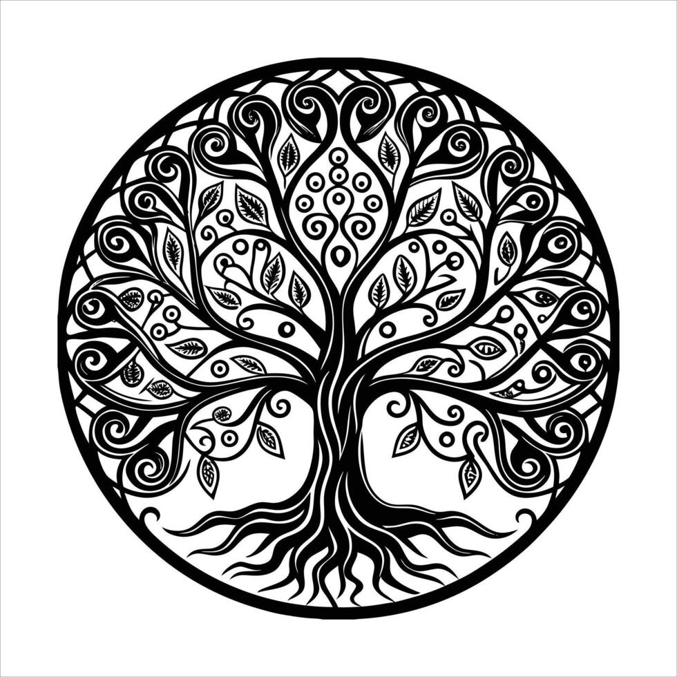 Tree Of Life Silhouette vector